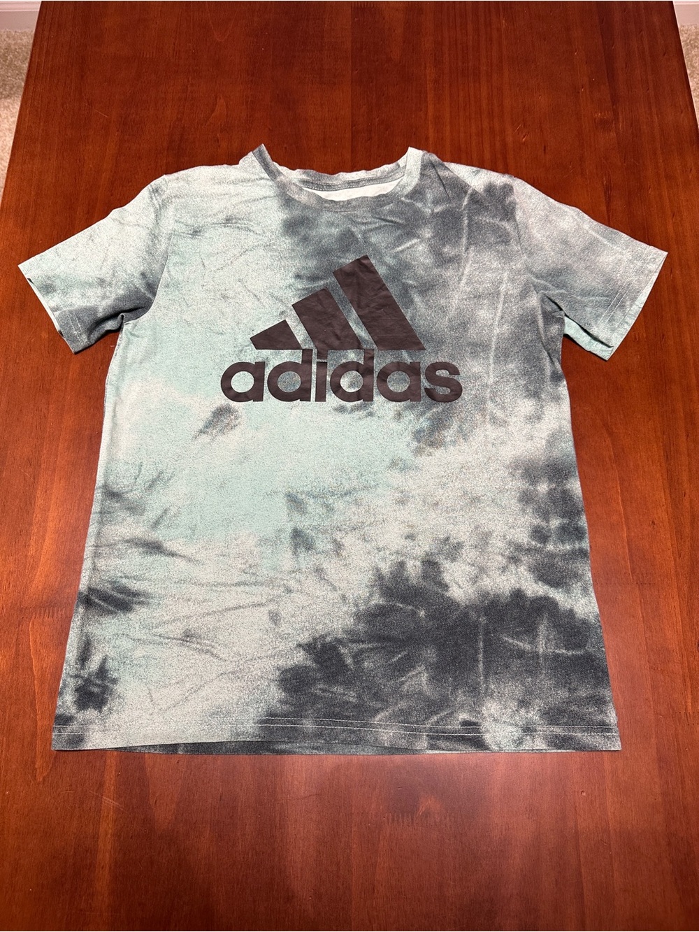 adidas Kids Tie-Dye Logo T-Shirt - Blue/Black